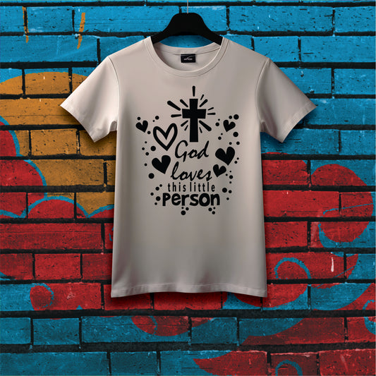 Kids Signature Range: God loves this little person -White